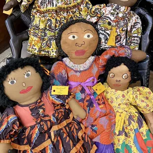 Ethnic dolls and fabric