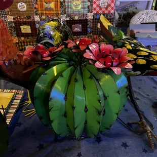 One of the fantastic original metal art cacti here!
