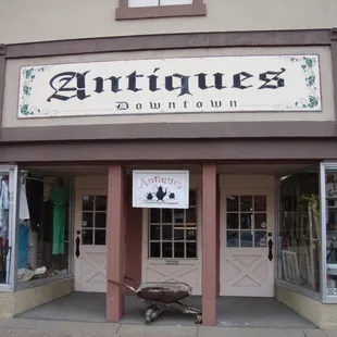 Front of the store, view looking west.