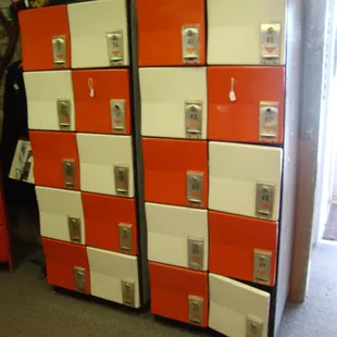 Vintage lockers from the old Maple Plain bowling alley - awesome!