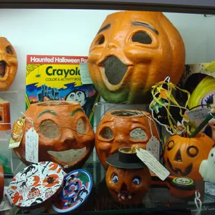 A neat collection of vintage Halloween baskets.