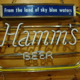 An iconic Hamm's Beer neon sign.