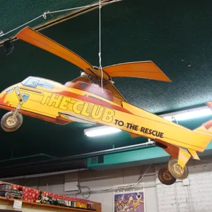 A really big vintage cardboard helicopter - cool!