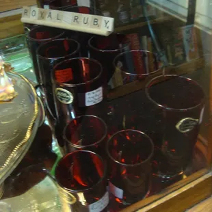 Some red glassware - Royal Ruby Glass.