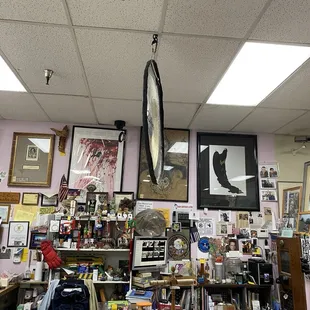 Front desk watching over the treasures