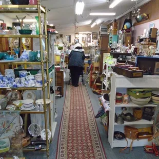 Looking towards the main desk from the far back of the store.