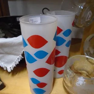 A couple of vintage glass Dairy Queen tumblers.