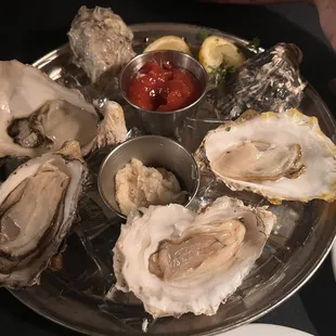 Raw oysters