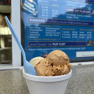 Almond Cream &amp; Pumpkin Gob hard ice cream