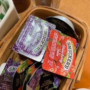 a basket of yogurt and yogurt