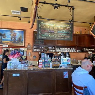 The excellent coffee counter