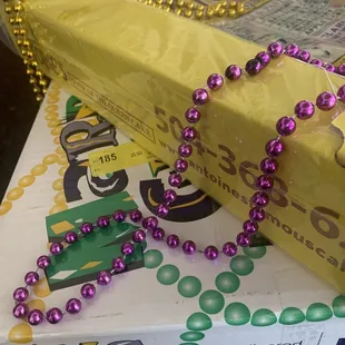 Mardi Gras Care Package from a friend. Love the custom King Cake FedEx box!