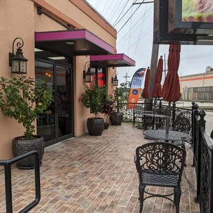 outside patio area