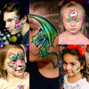 Just a handful of kids faces she has done from one of the MANY parties I hired her for!