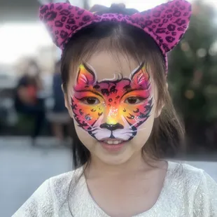 Leopard face painting