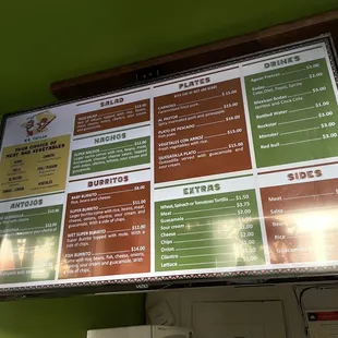 Menu as of January 12, 2022.