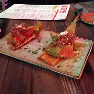Tamales Hidalgo with Machaca