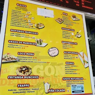 Antojitos Boricuas Menu