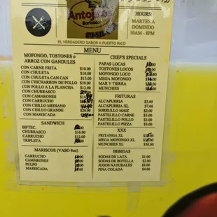 burritos and wraps, menu