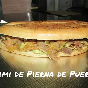 Chimi Pork! Toasted pork sandwich with special sauce
