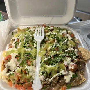 Carne asada nachos