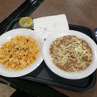 Sides of rice and beans