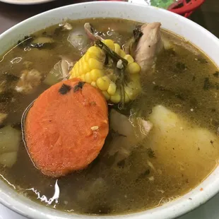 Chicken soup. Very good.