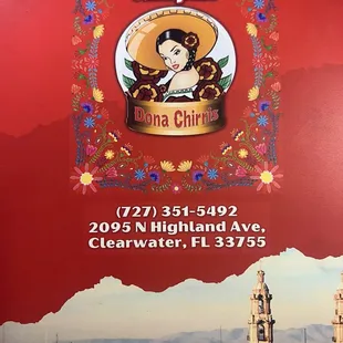 Phone number and menu