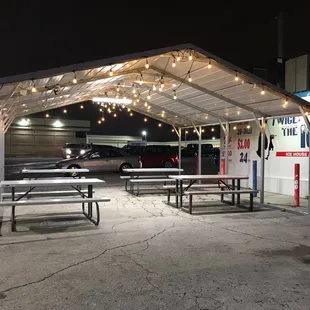 Covered seating area