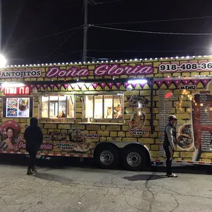Outside of taco truck