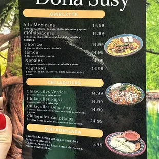 a hand holding a menu