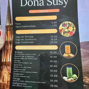 the menu