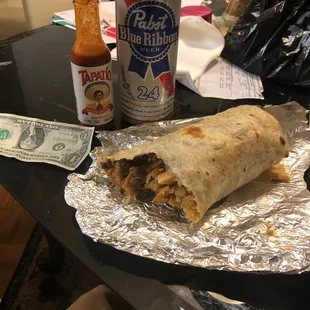 This thing was huge. This is after at least 4/5 bites! Left overs for tomorrow for sure !