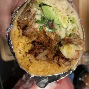 Meat lovers burrito