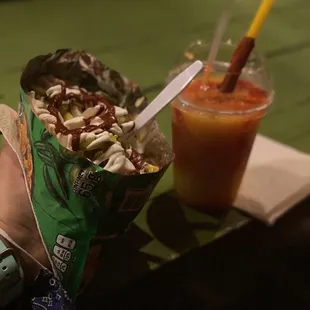 Tostitos preparados y Mangonada