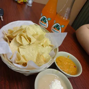 Chips, Salsa, and Beans