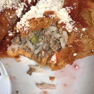 Pastelitos plate, close up.