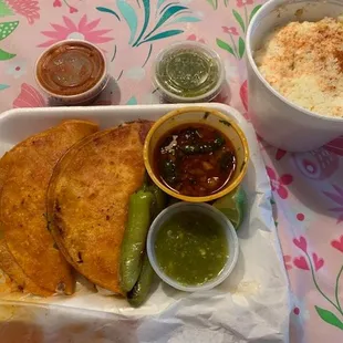 Birria Tacos and corn!!!!