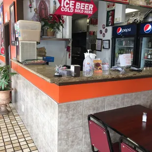 Inside the restaurant