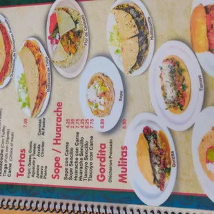 the menu