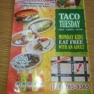 flyer shows some of their signature dishes( authentic n delicious food, will be coming back often)