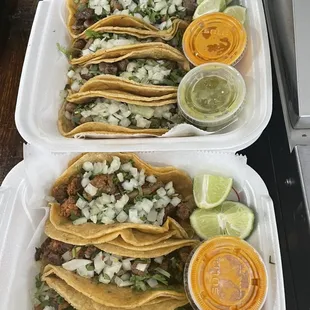 Tacos de azada,pastor,chorizo,cachete,campechano,polo