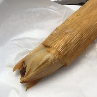 a piece of tamales