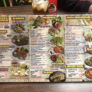 Menu as of 2/9/22