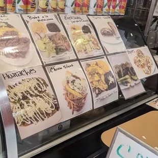 a display of mexican food
