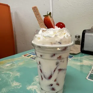 Fresas con crema