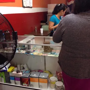 The checkout counter