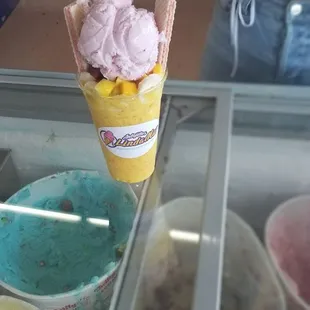 ice cream in a cone