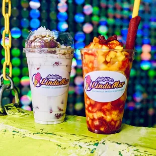 two drinks on a table