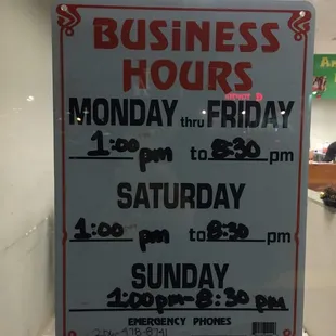 Store hours